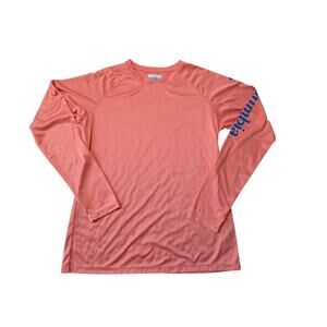 COLUMBIA PFG Women's Lightweight performance , size LG, Orange, sun shirt